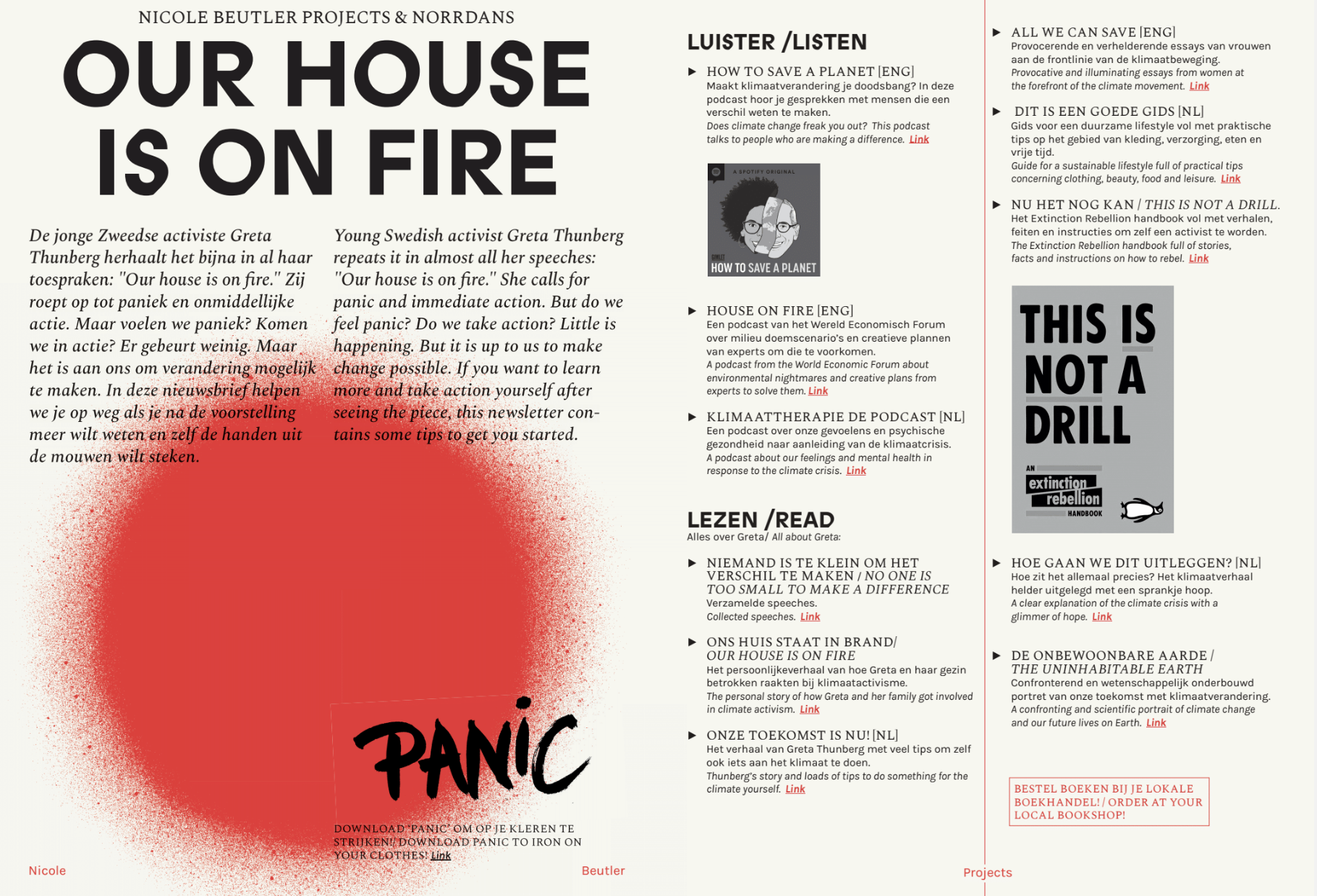 programmablad van OUR HOUSE IS ON FIRE