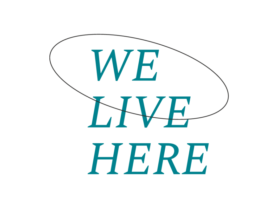 We live here logo